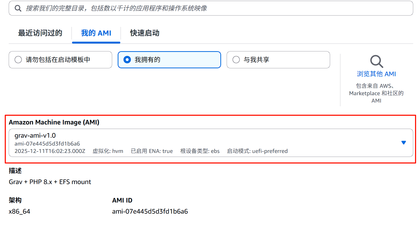 AMI启动模板