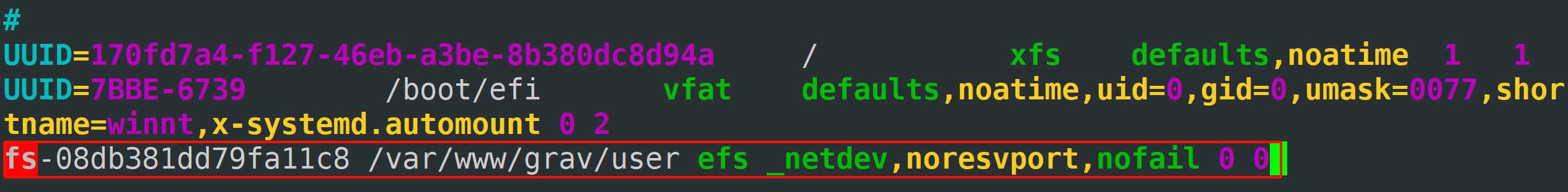 fstab
