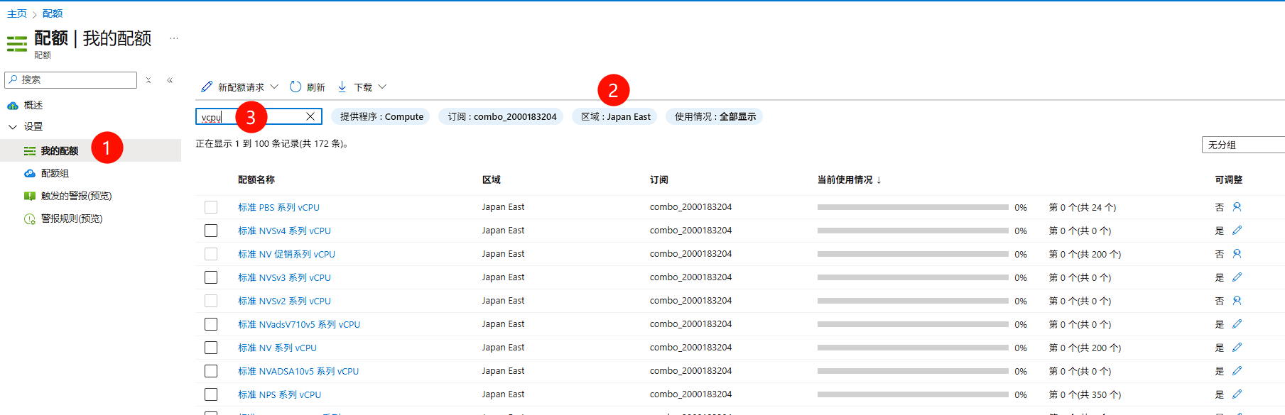 配额检查页面