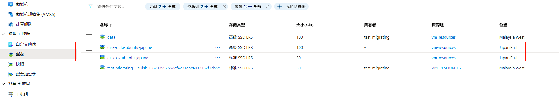 磁盘创建完成